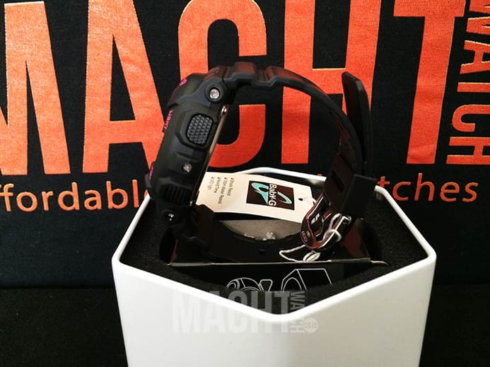 Casio Baby-G BA-111-1ADR Black Digital Analog Dial Black Resin Band
