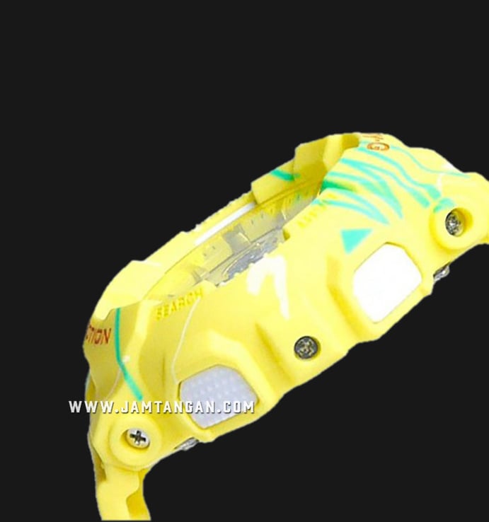 Casio Baby-G BA-120SC-9ADR Yellow Digital Analog Dial Yellow Resin Strap