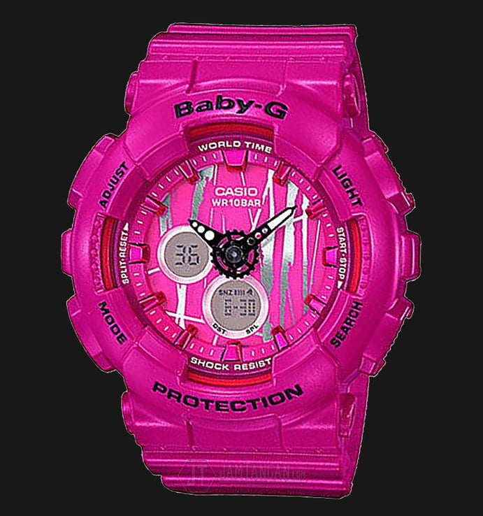 Casio Baby-G BA-120SP-4ADR Pink Digital Analog Dial Pink Resin Strap