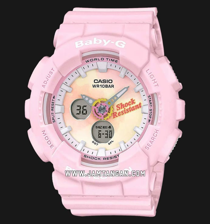 Casio Baby-G BA-120TG-4ADR Beach Fashions Digital Analog Dial Pink Resin Band