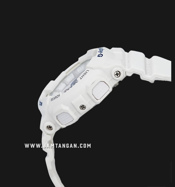 Casio Baby-G BA-120TR-7BDR White Digital Analog Dial White Resin Band