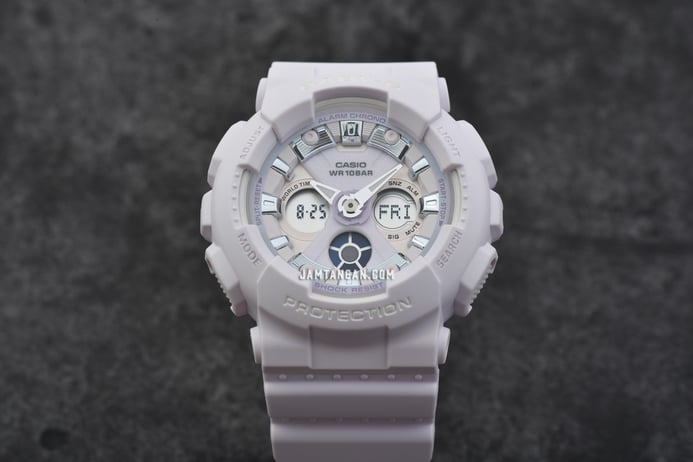 Casio Baby-G BA-130WP-6ADR Special Color Ladies Digital Analog Dial Purple Icy Pastel Resin Band
