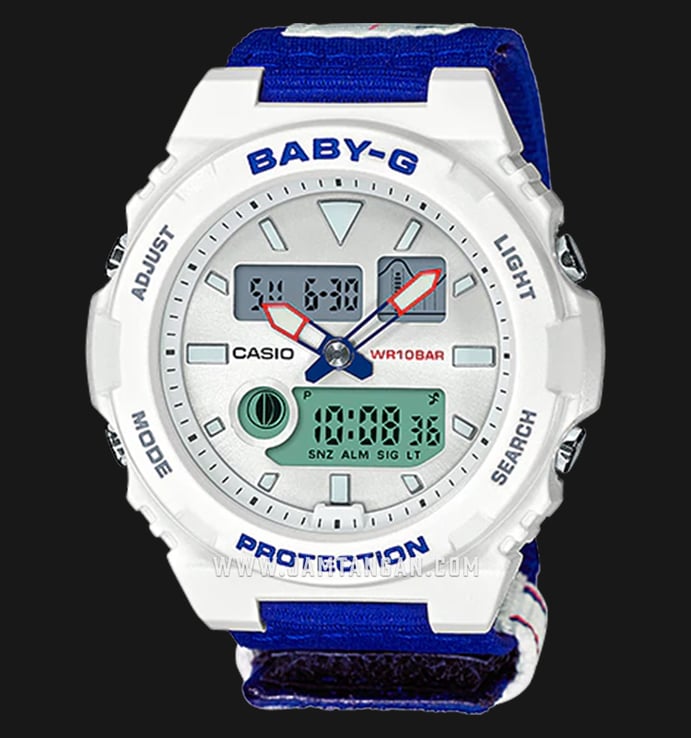 Casio Baby-G BAX-125-2ADR Limited Models Digital Analog Dial Blue Nylon Band