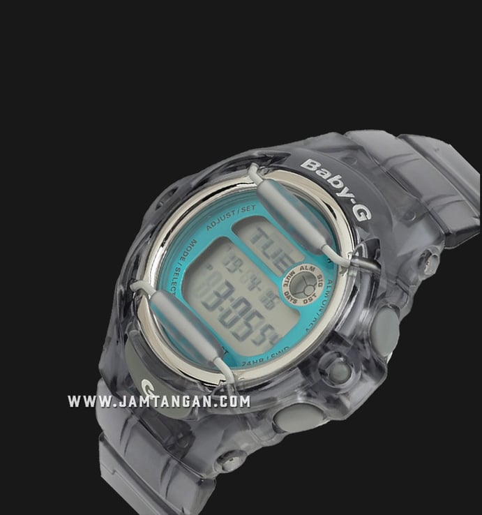Casio Baby-G BG-169R-8BDR Whale Series Tosca Digital Analog Dial Black Clear Resin Band