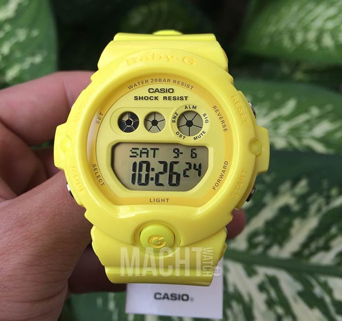 Casio Baby-G BG-6902-9DR Yellow Digital Dial Yellow Resin Strap