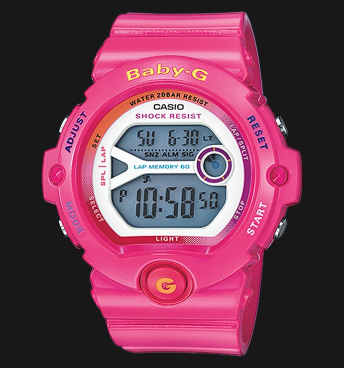Casio Baby-G For Runners BG-6903-4BDR Ladies Digital Dial Pink Resin Band