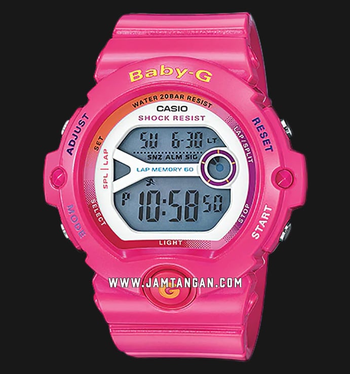 Casio Baby-G For Runners BG-6903-4BER Ladies Digital Dial Pink Resin Band