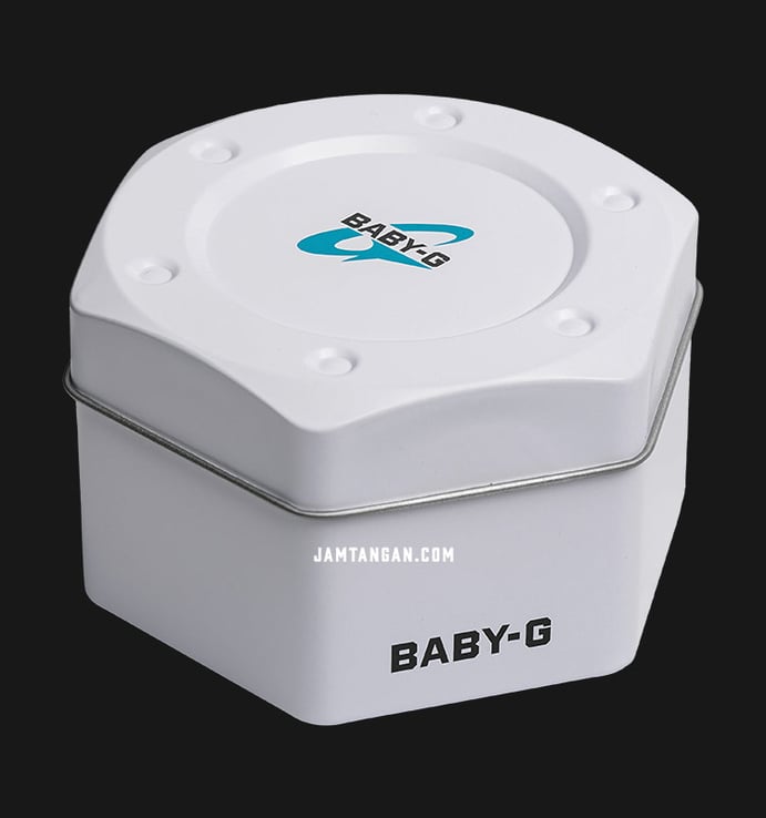 Casio Baby-G BGA-110BL-7BDR Ladies Digital Analog Dial White Resin Band