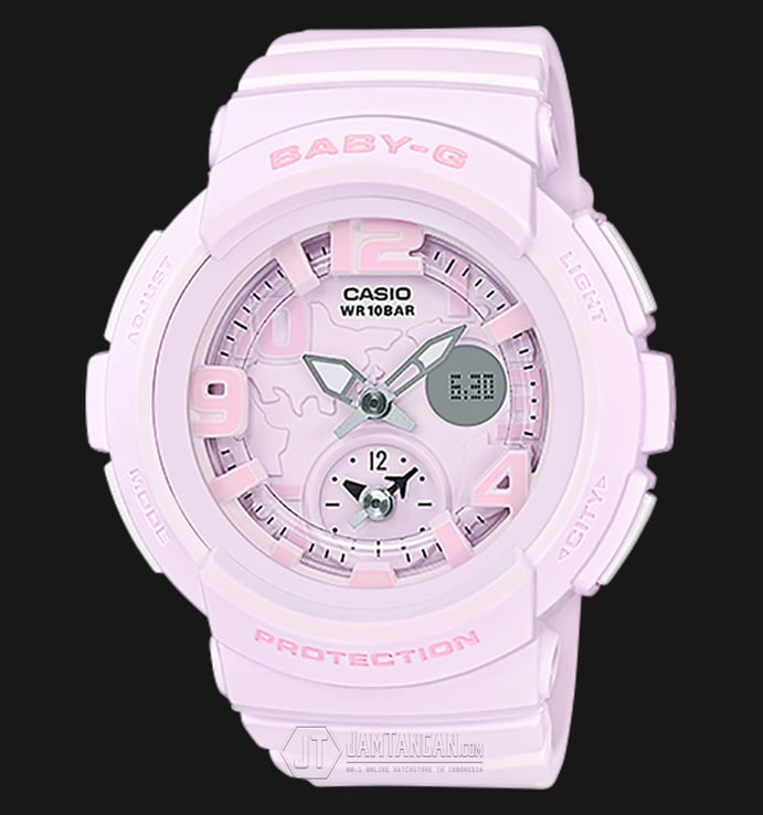 Casio Baby-G BGA-190BC-4BDR Pink Digital Analog Dial Pink Resin Strap
