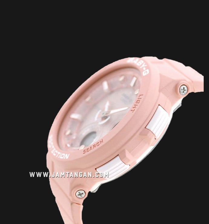 Casio Baby-G Neon illuminator BGA-250-4ADR Ladies Digital Analog Watch Pink Resin Band