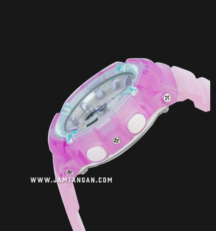 Casio Baby-G BGA-280-6ADR Standard Ladies Digital Analog Dial Light Purple Clear Resin Band
