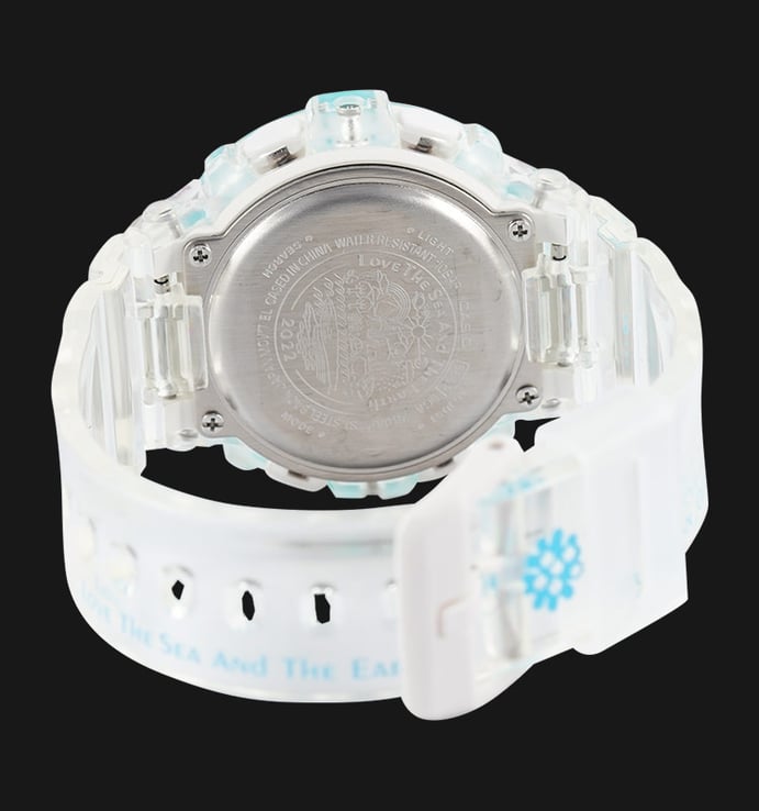 Casio Baby-G x Aqua Planet BGA-280AP-7ADR Gradations Digi-Ana Dial White Transparent Resin Band