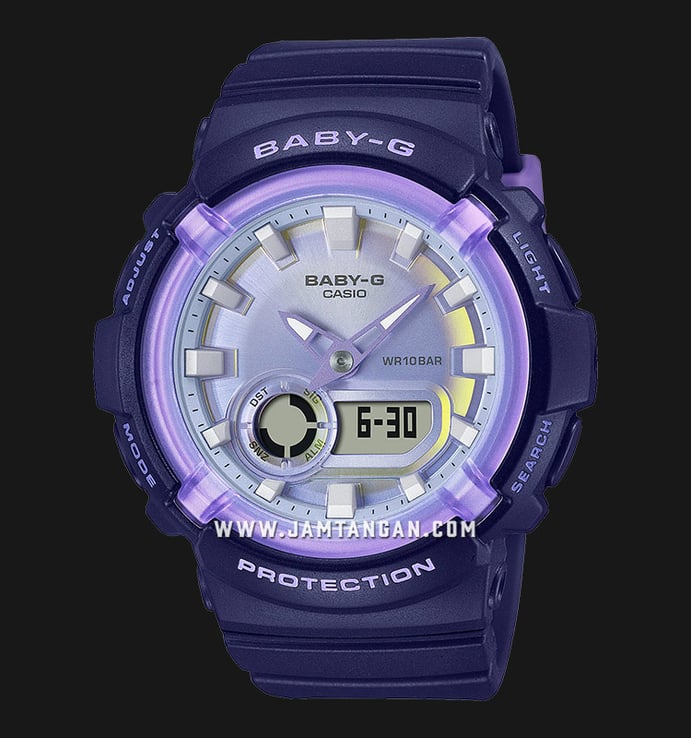 Casio Baby-G BGA-280DR-2ADR Standard Ladies Digital Analog Purple Resin Band