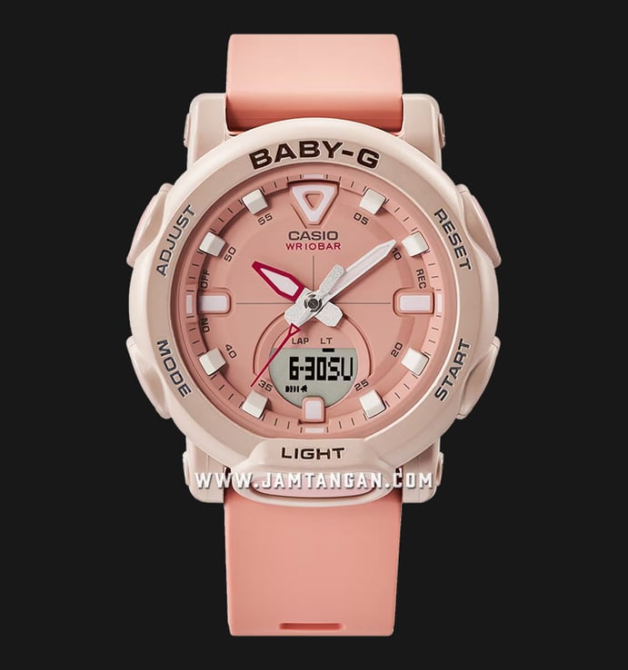Casio Baby-G BGA-310-4ADR Boldly Stylish Pink Digital Analog Dial Coral Pink Resin Band