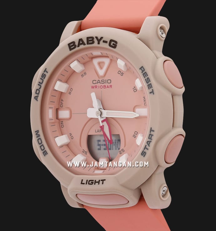 Casio Baby-G BGA-310-4ADR Boldly Stylish Pink Digital Analog Dial Coral Pink Resin Band