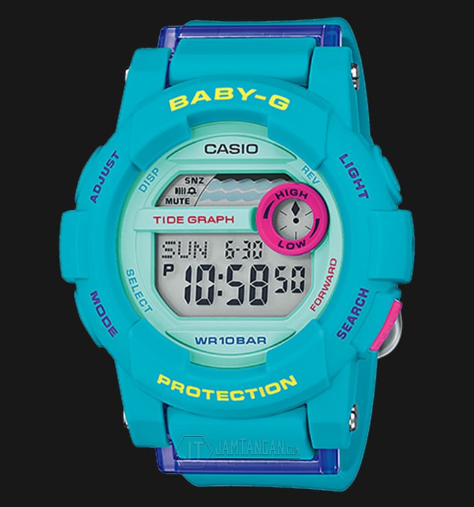 Casio Baby-G BGD-180FB-2DR Water Resistant 100M Resin Band
