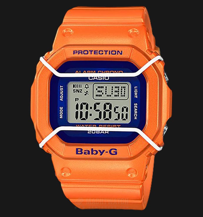 Casio Baby-G BGD-501FS-4DR Water Resistant 200M Blue Digital Dial Orange Resin Band