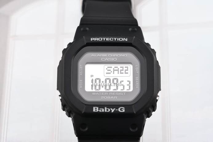 Casio Baby-G BGD-560-1DR Simple Style Digital Dial Black Resin Band