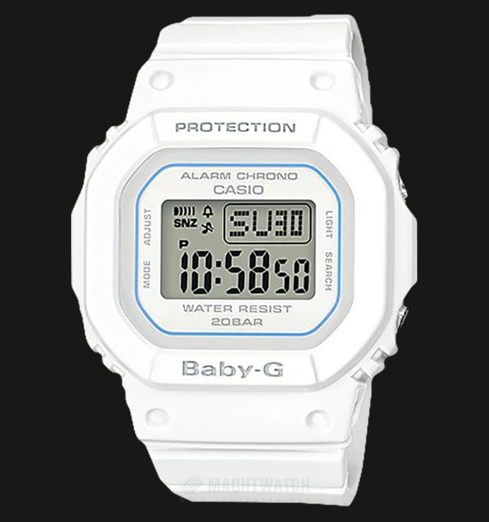Casio Baby-G BGD-560-7DR Ladies Digital Dial White Resin Band