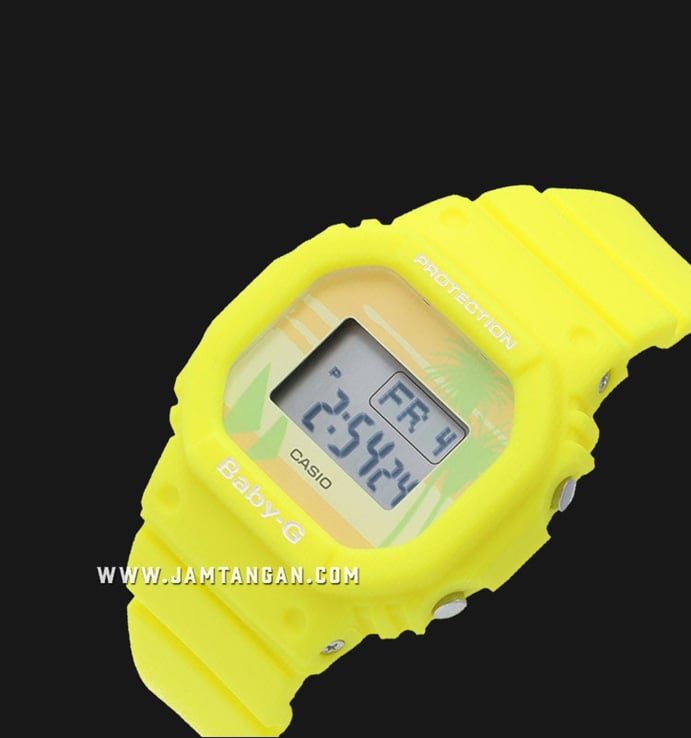 Casio Baby-G BGD-560BC-9DR 80s Beach Colors Ladies Digital Dial Yellow Resin Band