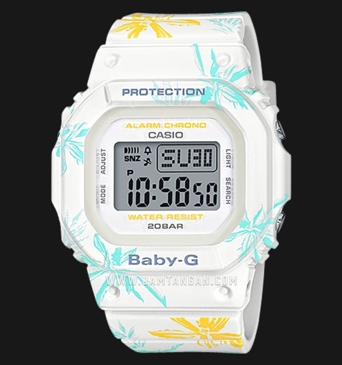 Casio Baby-G BGD-560CF-7DR Special Color Model Ladies Digital Dial White Resin Band