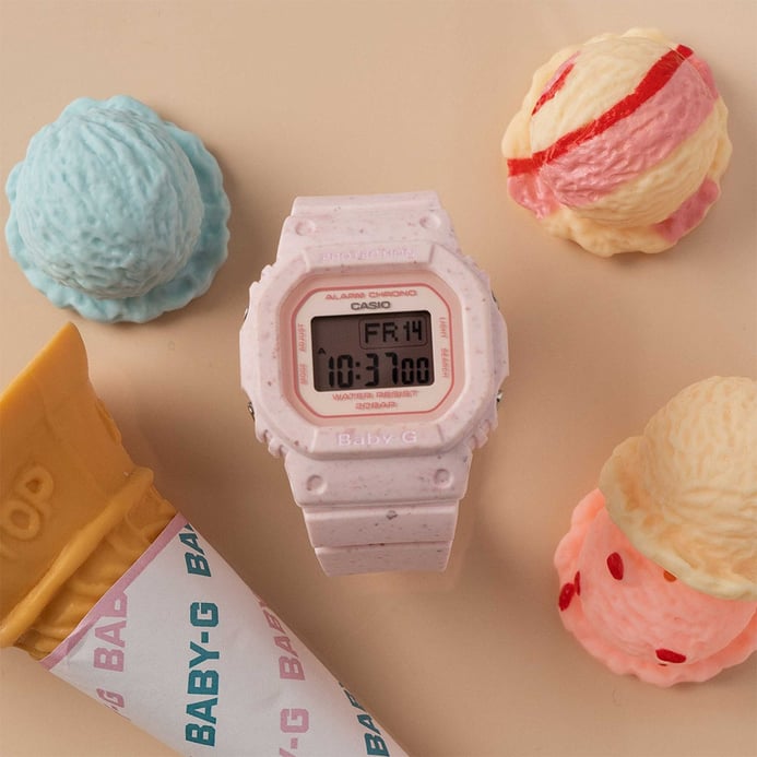 Casio Baby-G BGD-560CR-4DR Special Color Model Digital Dial Pink Strawberry Ice Cream Band