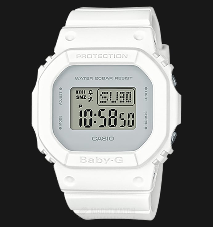 Casio Baby-G BGD-560CU-7DR Water Resistant 200M Digital Dial White Resin Band