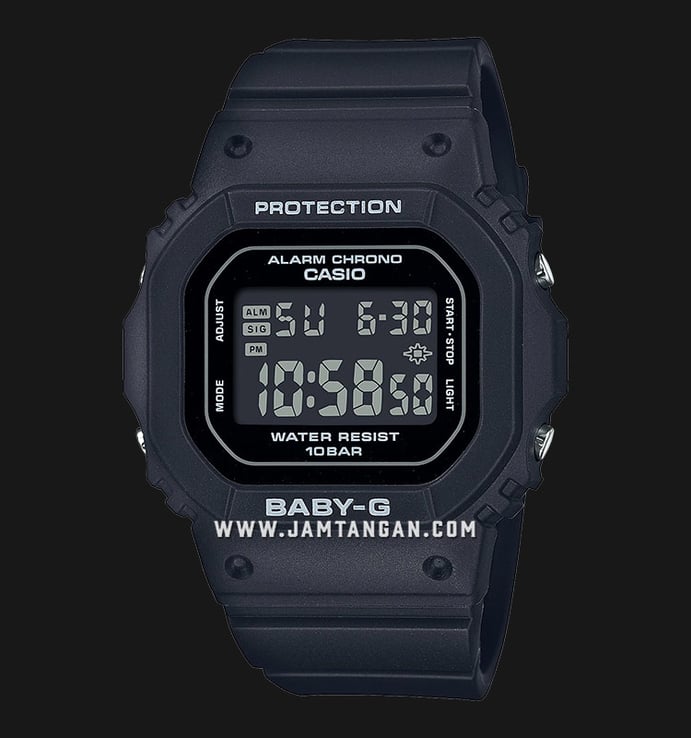 Casio Baby-G BGD-565-1DR The Classic Digital Dial Black Resin Band