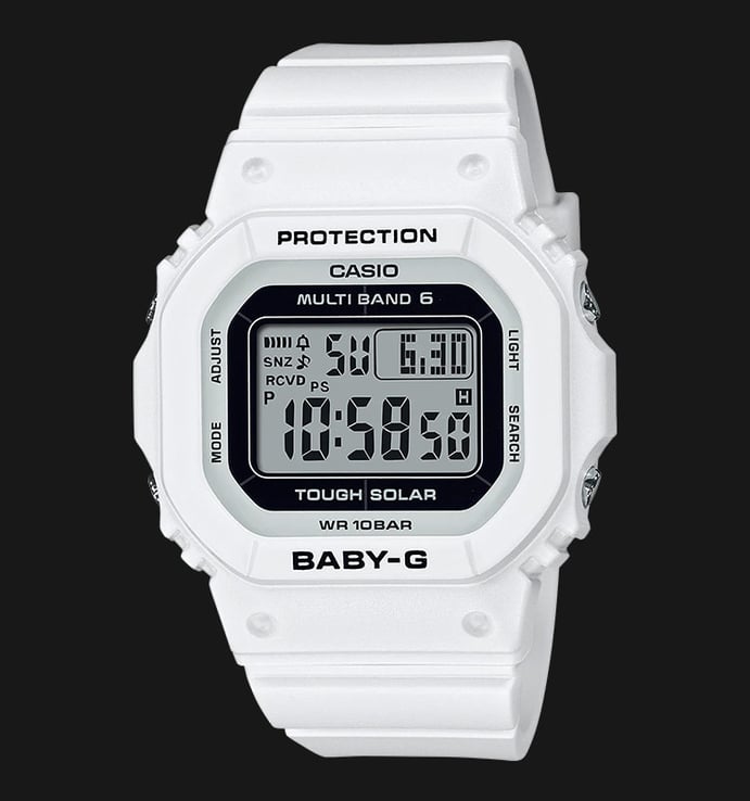 Casio Baby-G BGD-5650-7JF Tough Solar Digital Dial White Resin Band