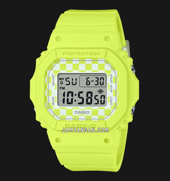 Casio Baby-G BGD-565GS-9DR Street Skate Culture Ladies Digital Dial Yellow Resin Band
