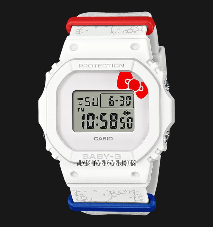 Casio Baby-G BGD-565KT-7DR Hello Kitty Collaboration 50th Anniversary Digital Dial White Resin Band