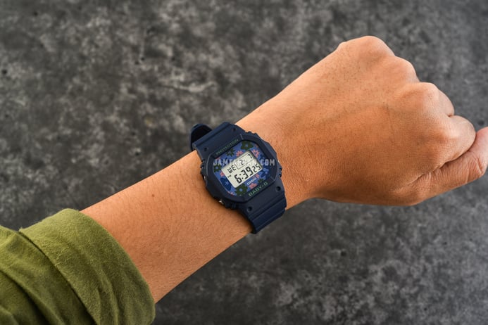 Casio Baby-G BGD-565RP-2DR Retro Pop Floral Pattern Digital Dial Navy Blue Resin Band