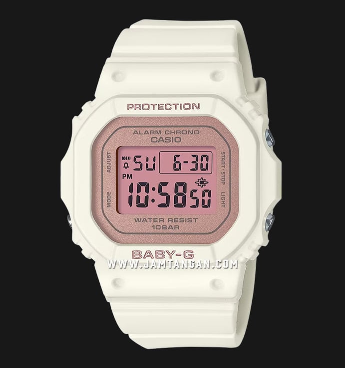Casio Baby-G BGD-565SC-4DR Digital Pink Dial White Pastel Resin Band