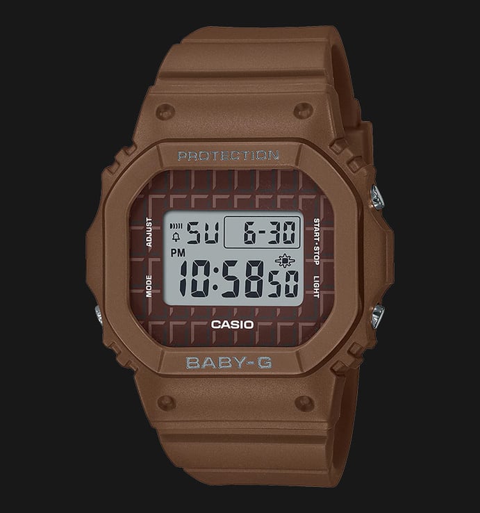 Casio Baby-G BGD-565USW-5DR Sweets Collection Digital Brown Dial Brown Resin Band