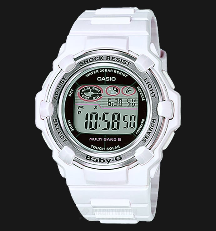 Casio Baby-G BGR-3003-4JF Ladies Digital Watch White Resin Band