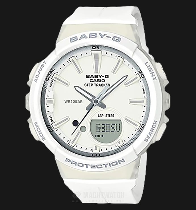 Casio Baby-G BGS-100-7A1DR For Running Series White Resin Band