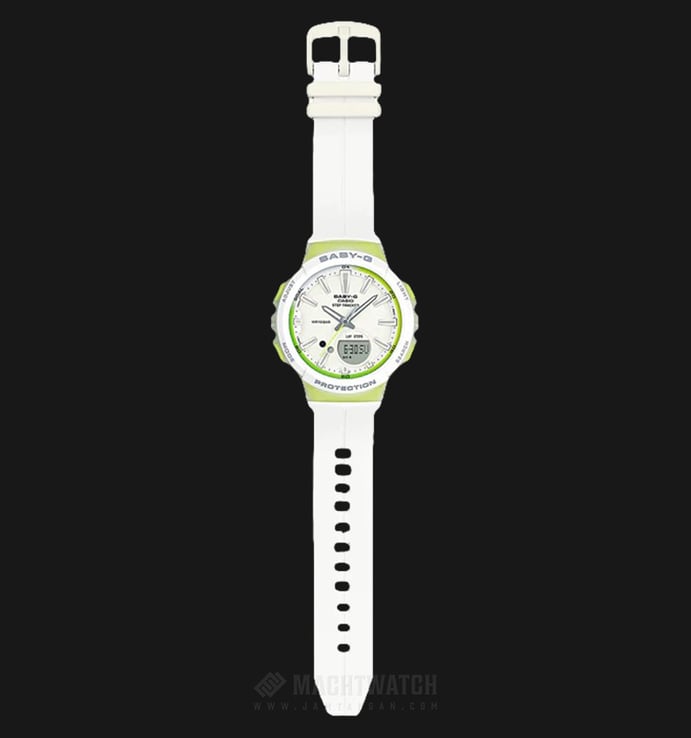 Casio Baby-G BGS-100-7A2DR For Running Series White-Green Resin Band