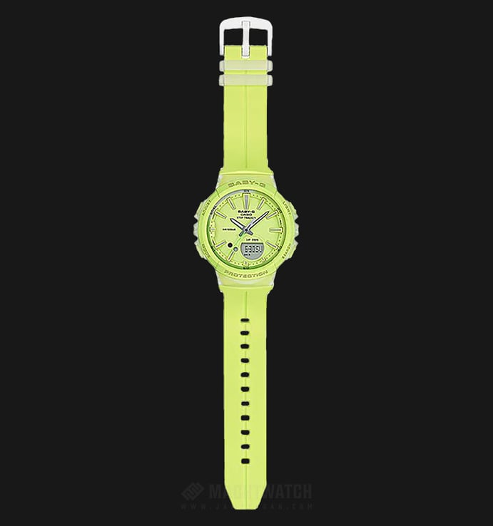 Casio Baby-G FOR RUNNING SERIES BGS-100-9ADR Ladies Digital Analog Watch Green Resin Band