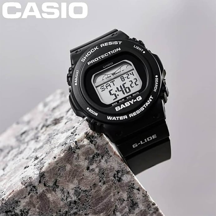 Casio Baby-G G-Lide BLX-570-1DR Digital Dial Black Resin Band