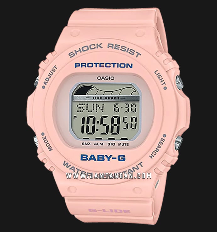 Casio Baby-G G-Lide BLX-570-4ER Digital Dial Pink Peach Resin Strap