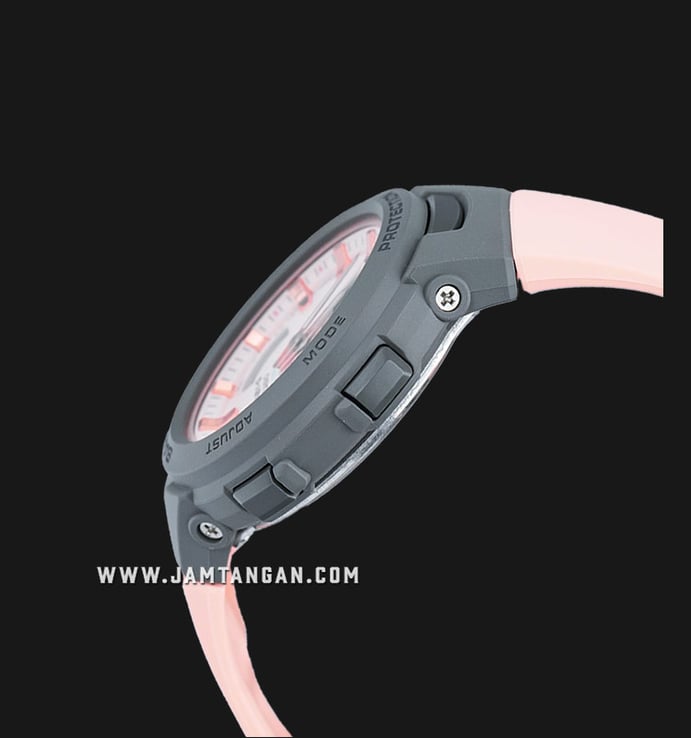 Casio Baby-G For Sport BSA-B100MC-4ADR Ladies Digital Analog Dial Pink Pastel Resin Band