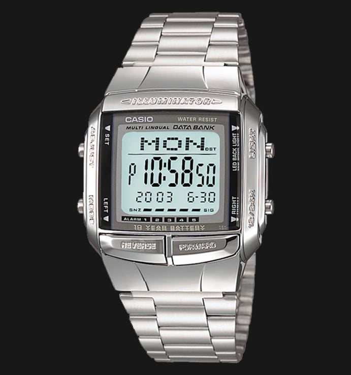 Casio General DB-360-1ADF Data Bank Digital Dial Stainless Steel Band