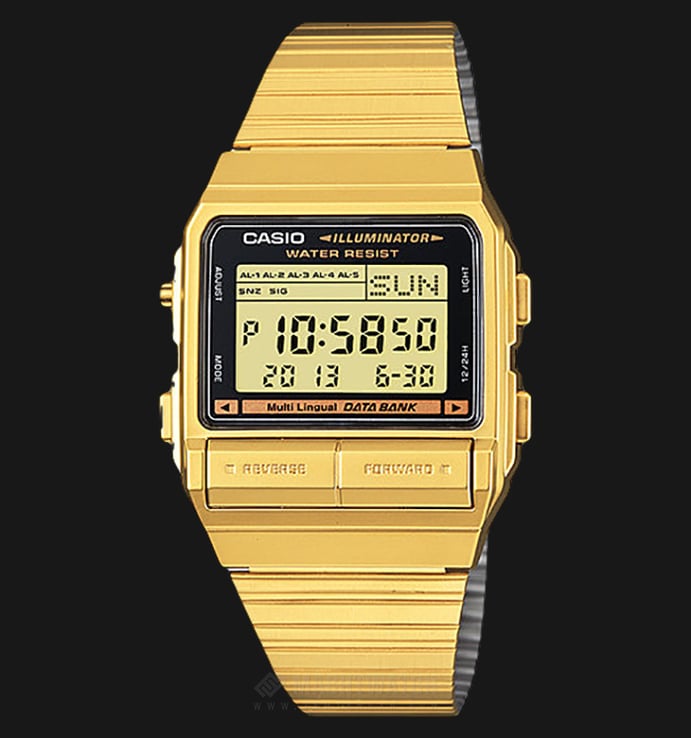 Casio DB-380G-1DF Digital Dial Gold Stainless Steel