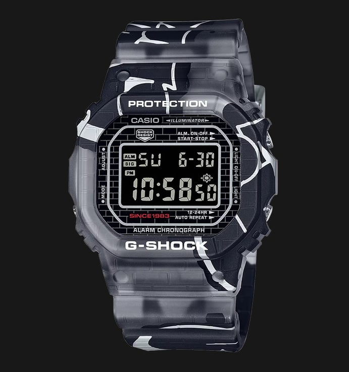 Casio G-Shock DW-5000SS-1DR Street Spirit Digital Dial Black Transparent Resin Band