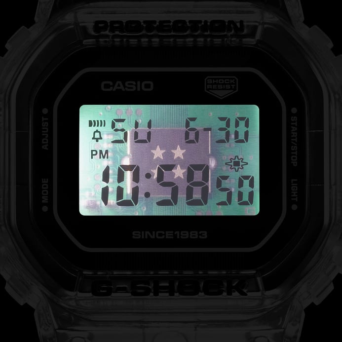 Casio G-Shock DW-5040RX-7DR 40th Anniversary Clear Remix Digital Transparent Band