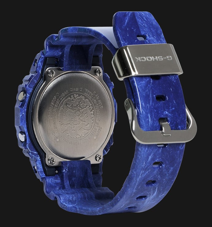 Casio G-Shock DW-5600BWP-2DR Chinese Porcelain Digital Dial Navy Blue Resin Band