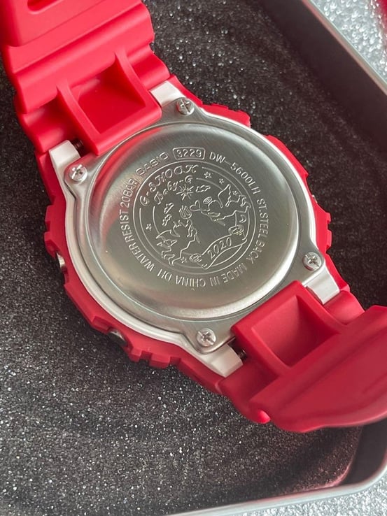 Casio G-Shock DW-5600LH-4CR Curtis Kulig Love Me Digital Dial Red Resin Band Limited Edition