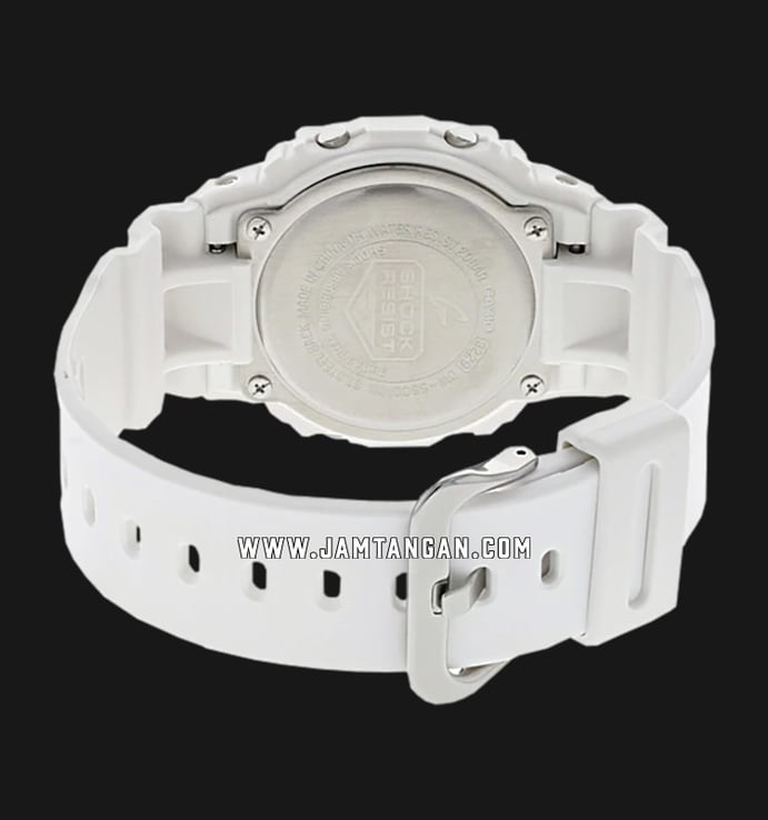 Casio G-Shock DW-5600MW-7DR Marine White Series Digital Dial White Resin Band