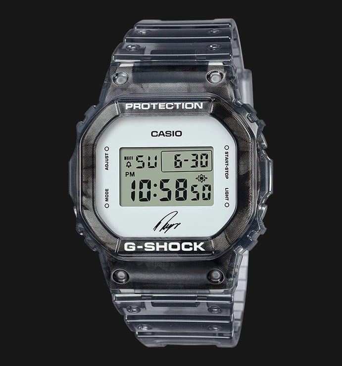 Casio G-Shock DW-5600RI22-1JR Ryo Ishikawa Digital Dial Black Transparent Resin Band
