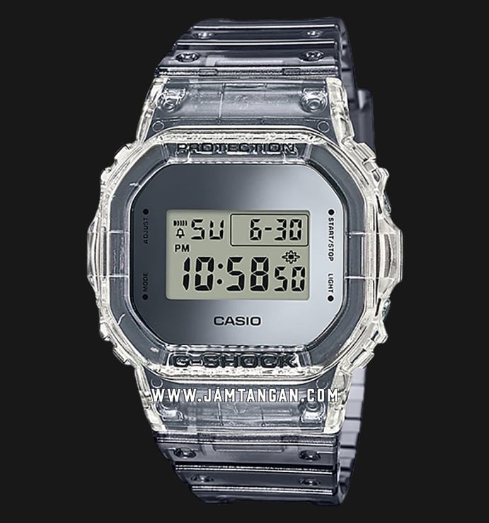 Casio G-Shock DW-5600SK-1DR Skeleton Series Digital Dial Grey Resin Band